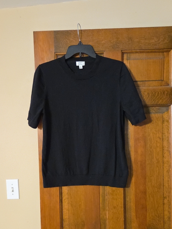 J. Crew Sweaters - J. Crew Black Short-Sleeve Crewneck Sweater